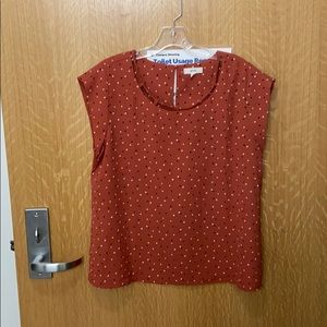 Mauve polka dot blouse